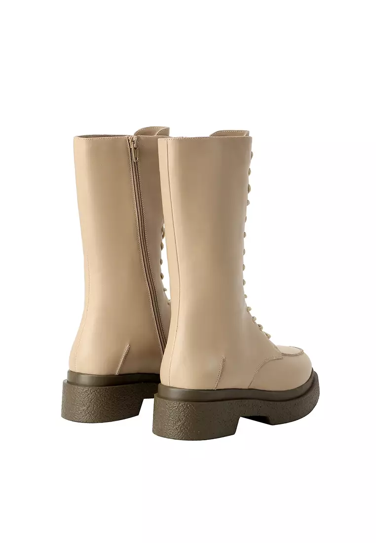 BERACAMY BERACAMY Tie Zip Boot - Soft Birch