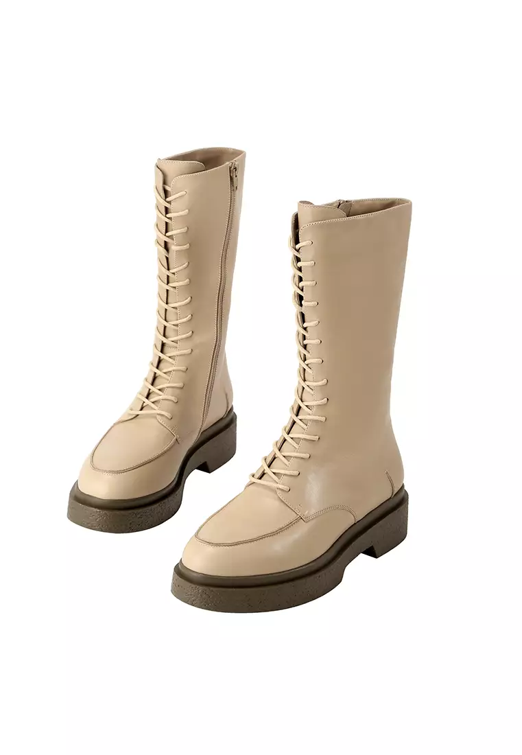 BERACAMY BERACAMY Tie Zip Boot - Soft Birch