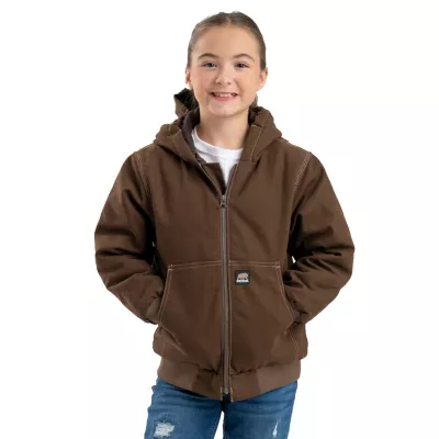 Berne Little & Big Unisex Hooded Heavyweight Quilted Jacket