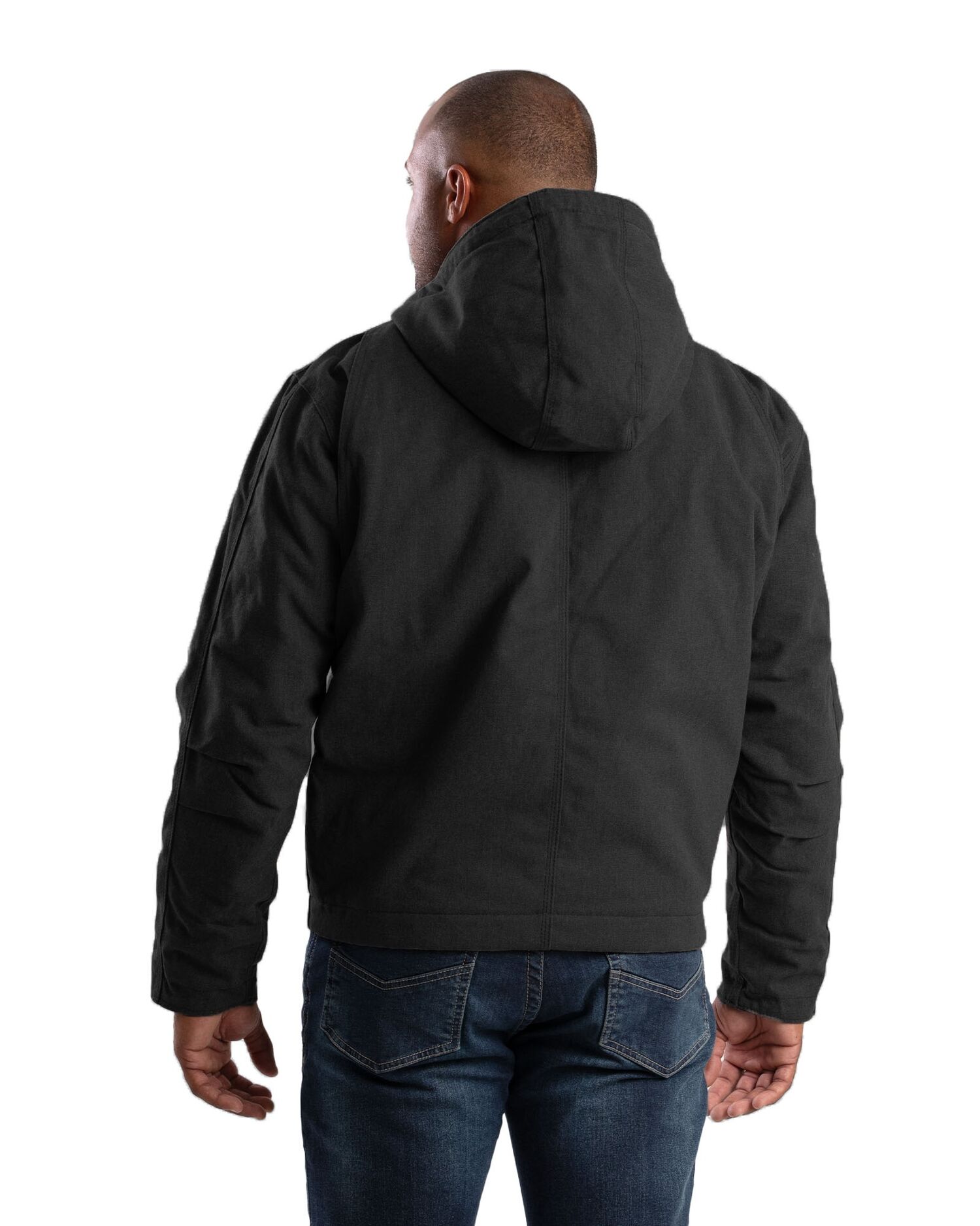 Berne Men's Workman's Hooded Jacket in Black