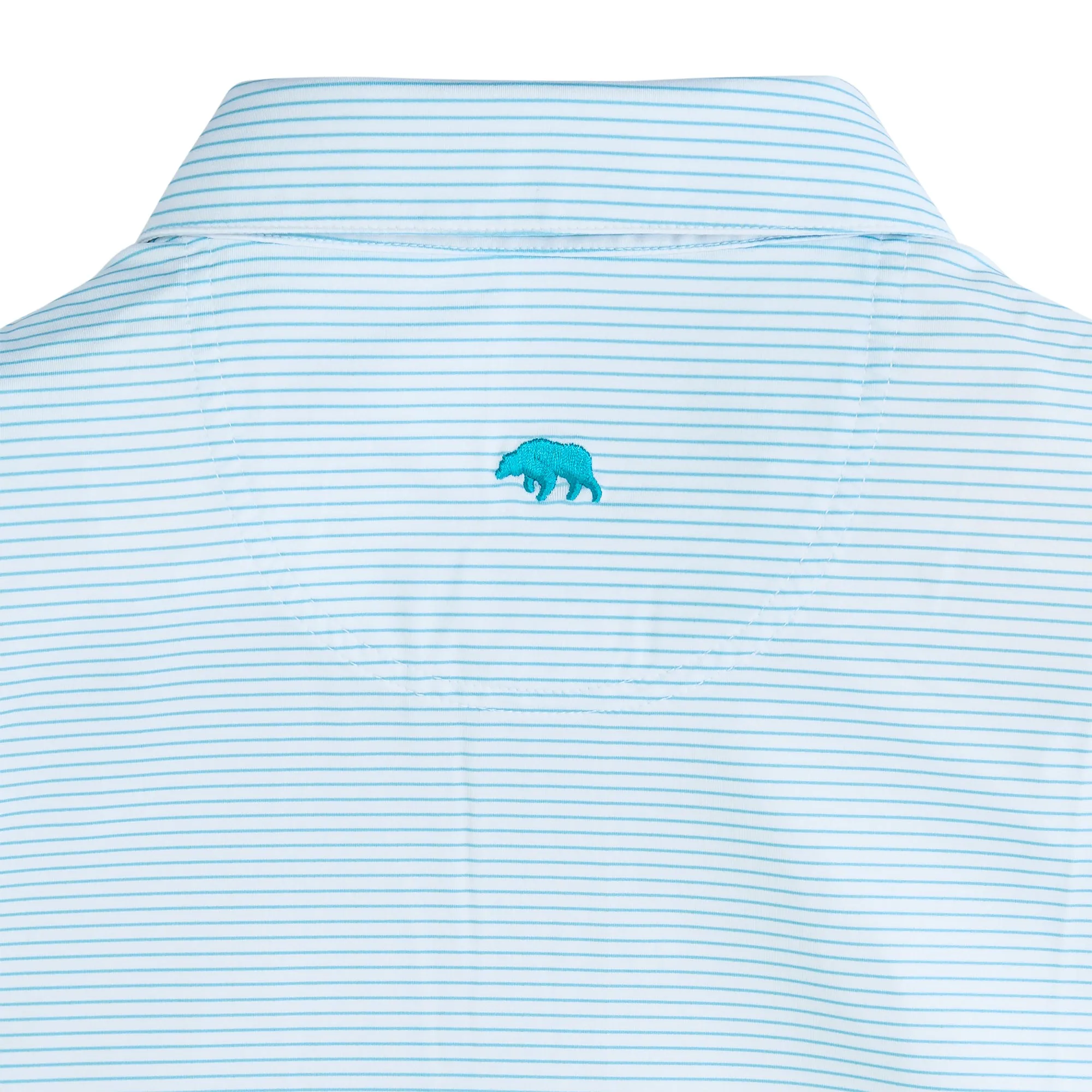 Birdie Stripe Performance Polo - Cabana Blue