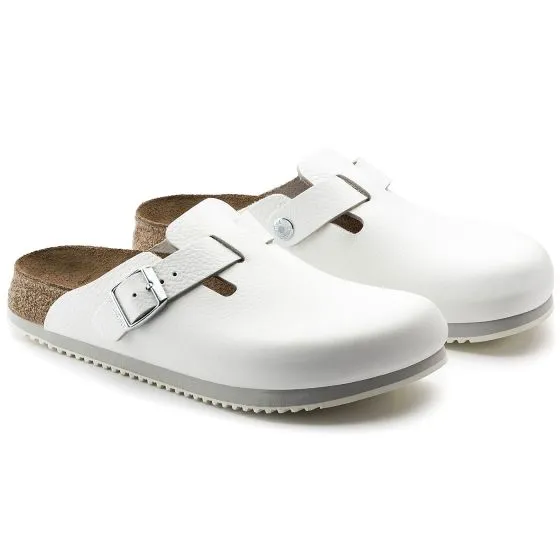 Birkenstock M' Boston BS White Regular Fit Sandals