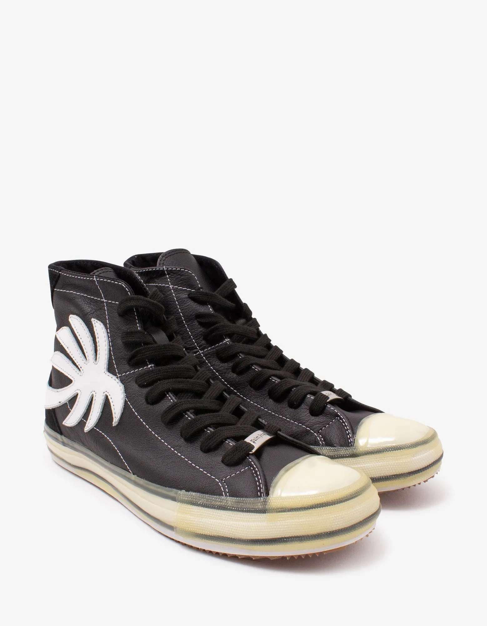 Black Palm Tree High Top Trainers