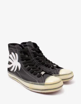 Black Palm Tree High Top Trainers