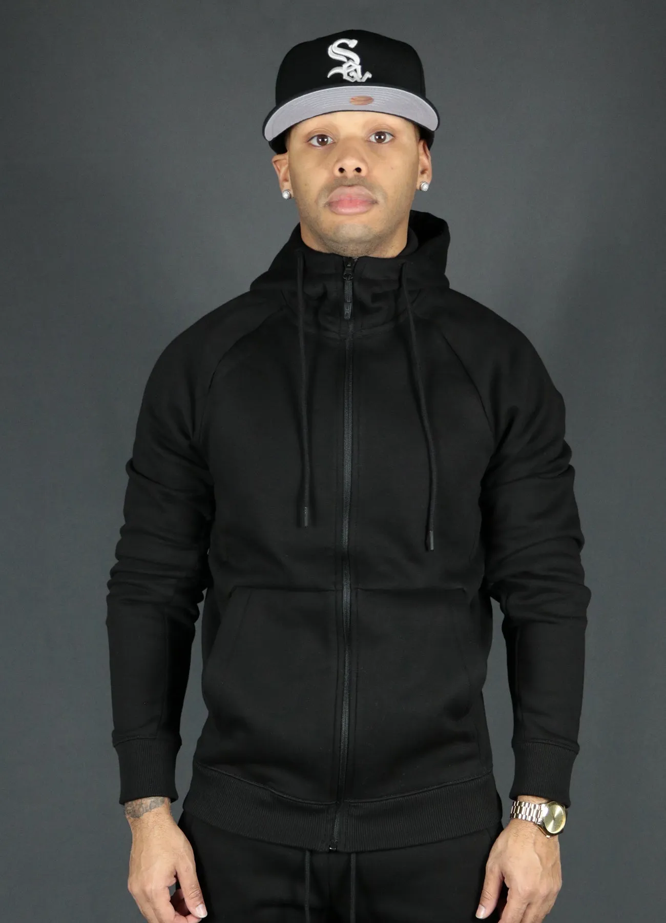 Black Tech Fleece Hoodie | Black Basic Fleece Hoodie | Black Jordan Craig Zipup Hoodie