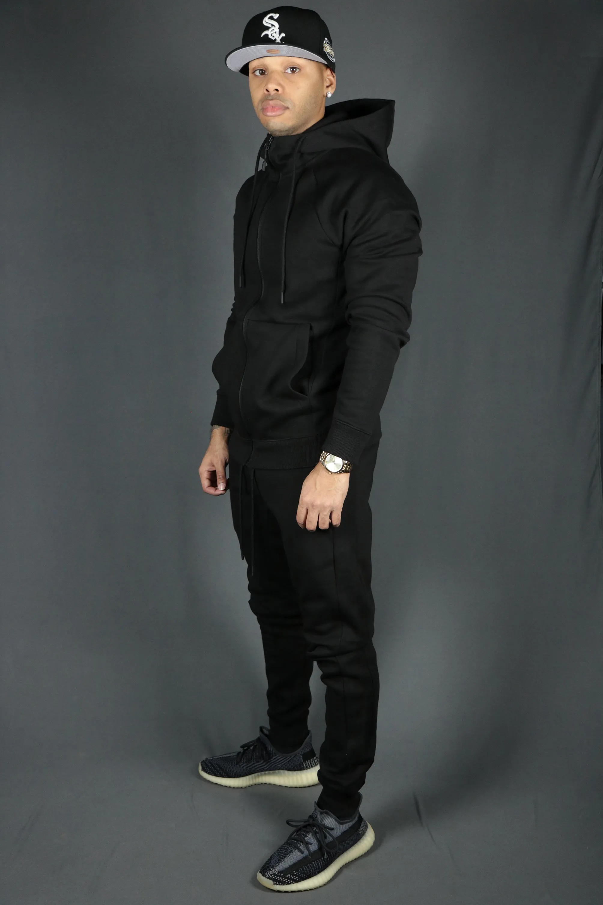 Black Tech Fleece Hoodie | Black Basic Fleece Hoodie | Black Jordan Craig Zipup Hoodie