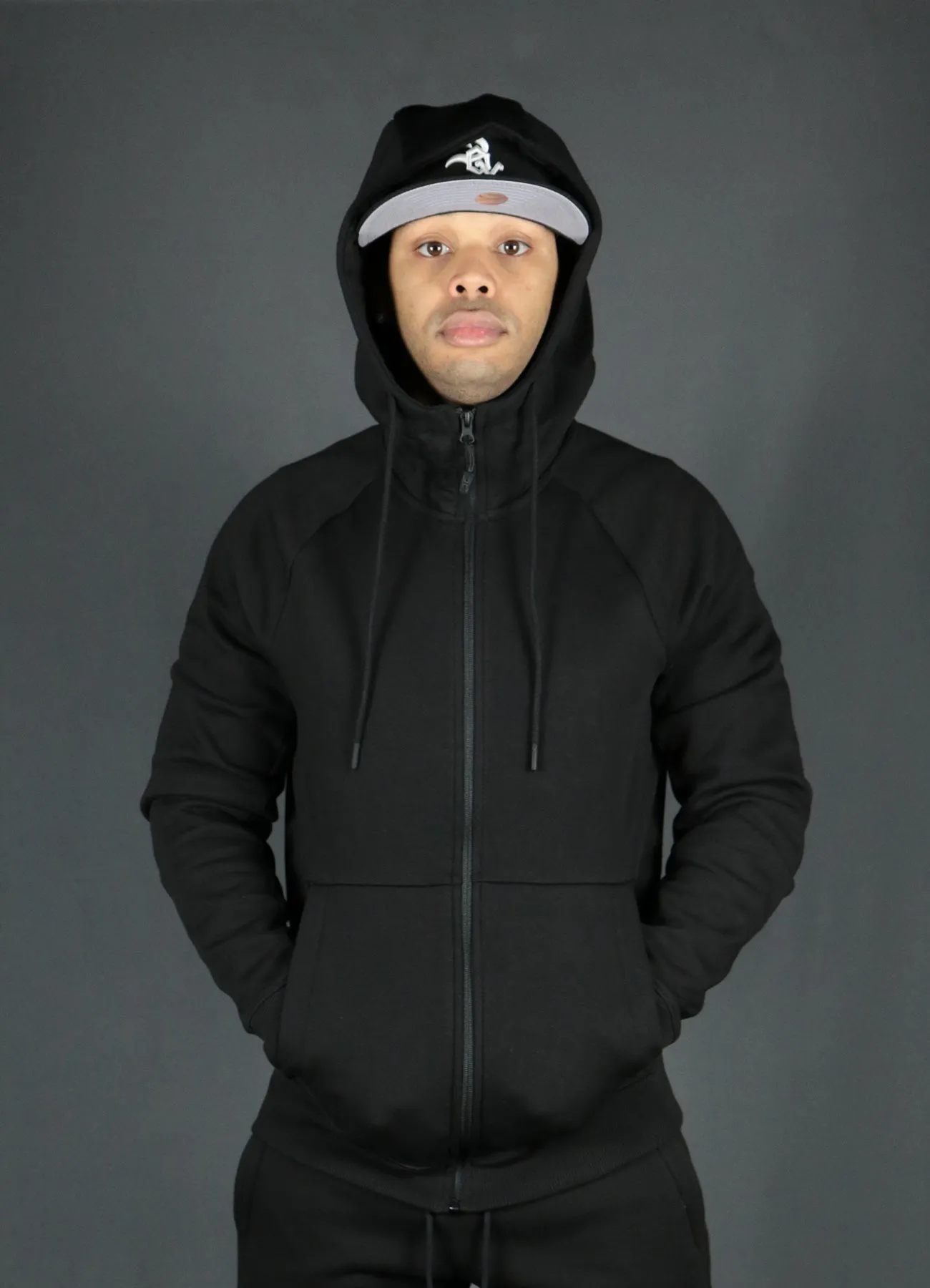 Black Tech Fleece Hoodie | Black Basic Fleece Hoodie | Black Jordan Craig Zipup Hoodie