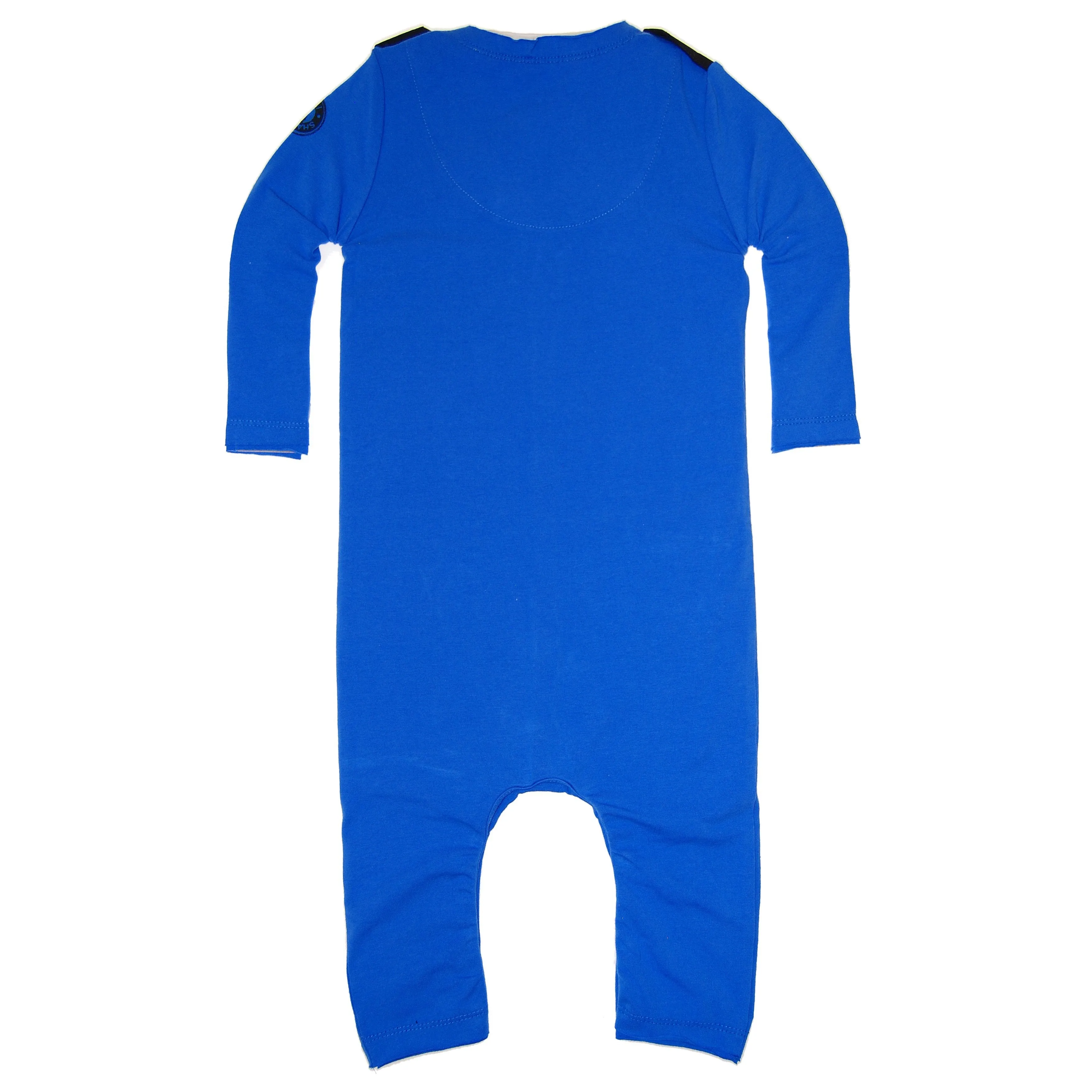 Blue Electric Guitar Sergeant Baby Romper by: Mini Shatsu