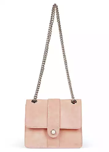 Blush Suede Pearl Trim Shoulder Bag by Kaleidoscope | Look Again