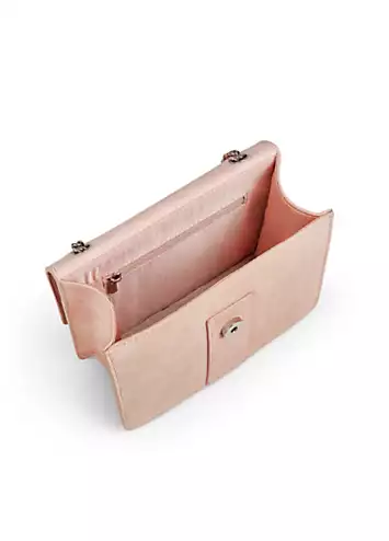 Blush Suede Pearl Trim Shoulder Bag by Kaleidoscope | Look Again