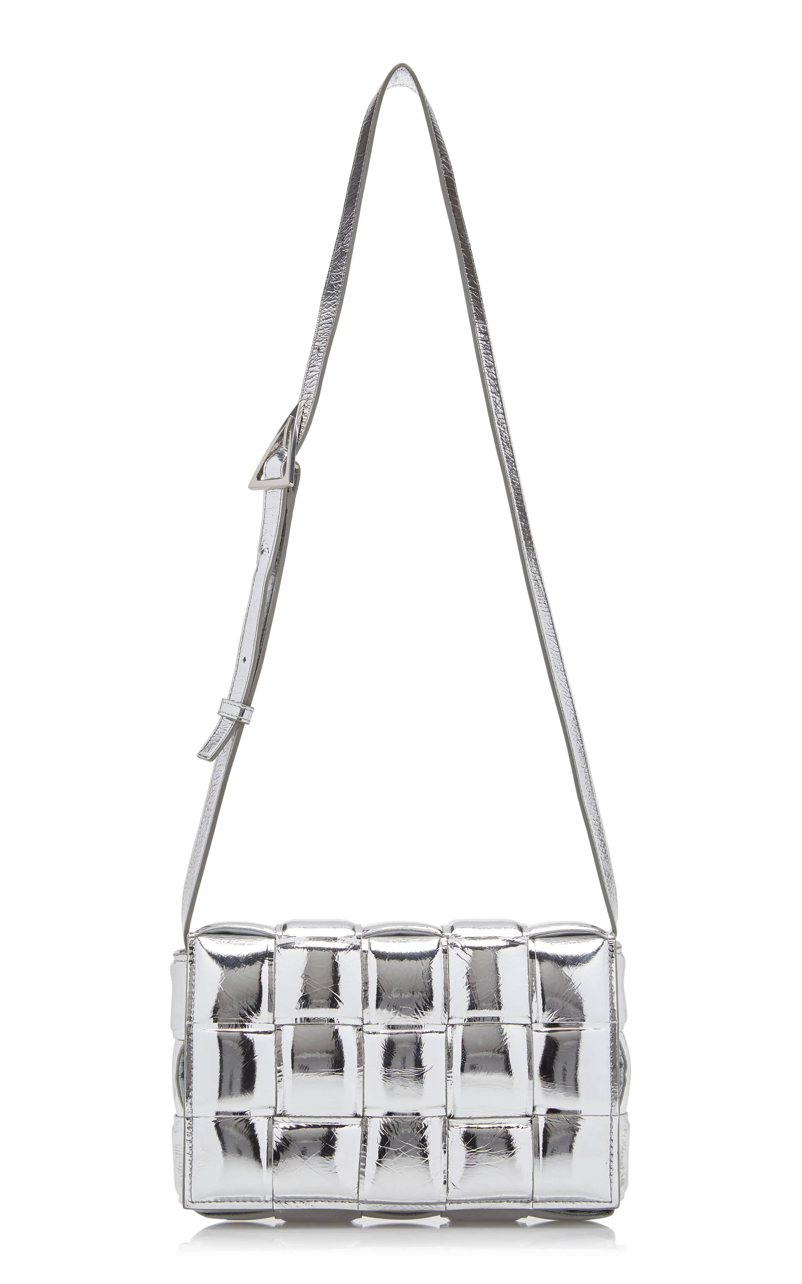 Bottega Veneta The Padded Cassette Metallic Leather Bag