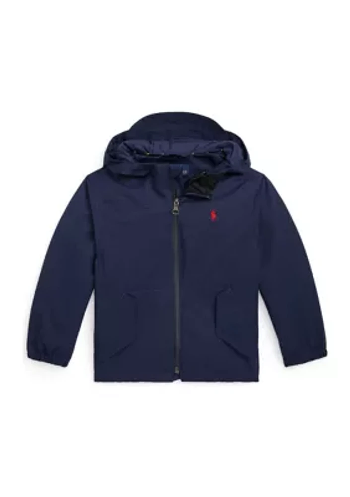 Boys 2-7/Girls 2-6x P-Layer 1 Water-Repellent Hooded Jacket