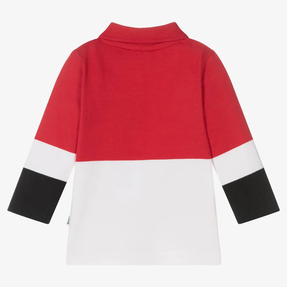 Boys Red & White Polo Shirt