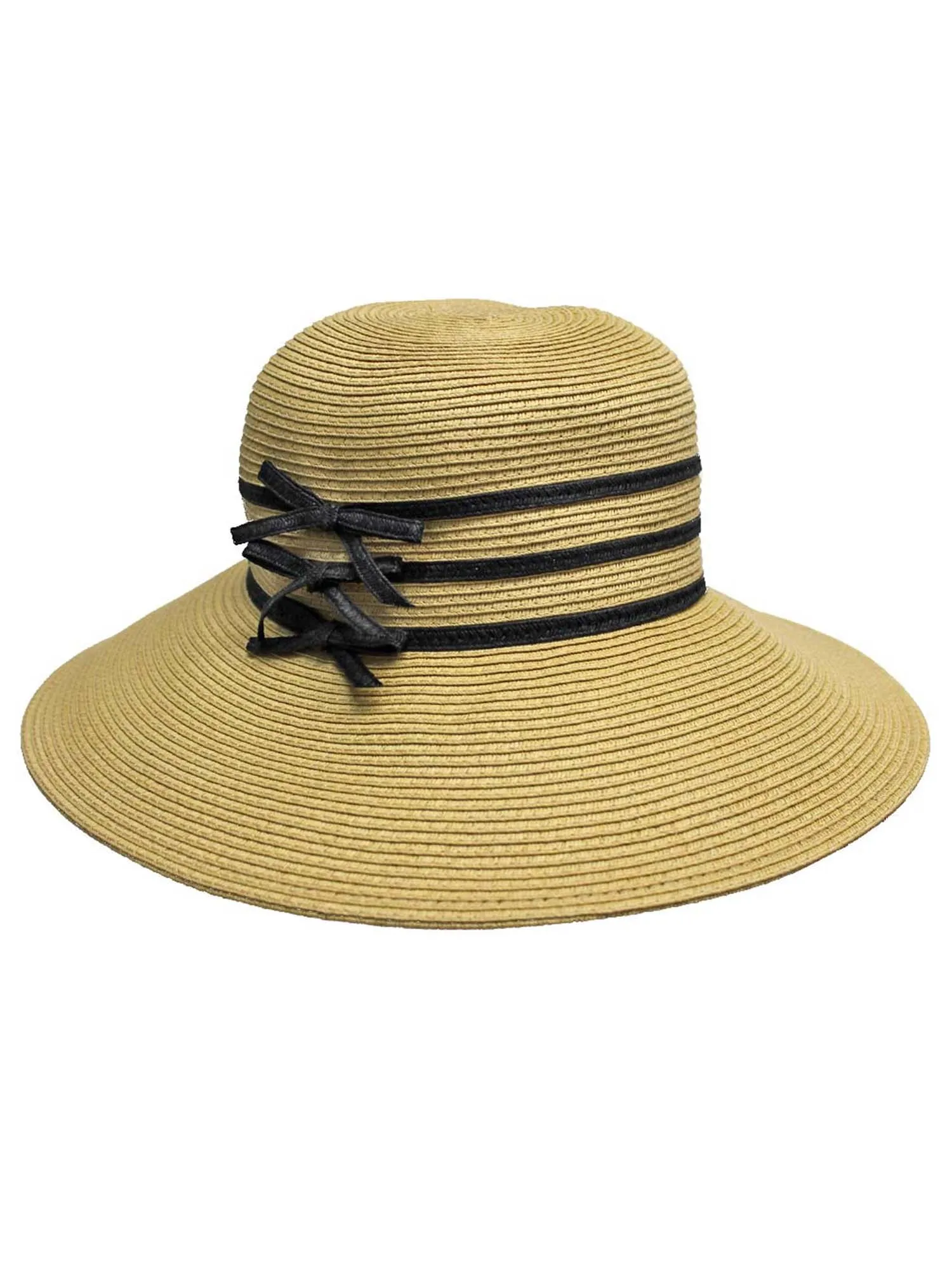 Braided Sun Hat With Black Trim