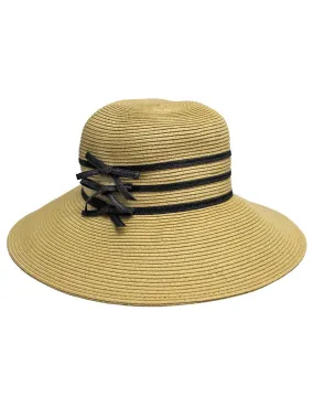 Braided Sun Hat With Black Trim