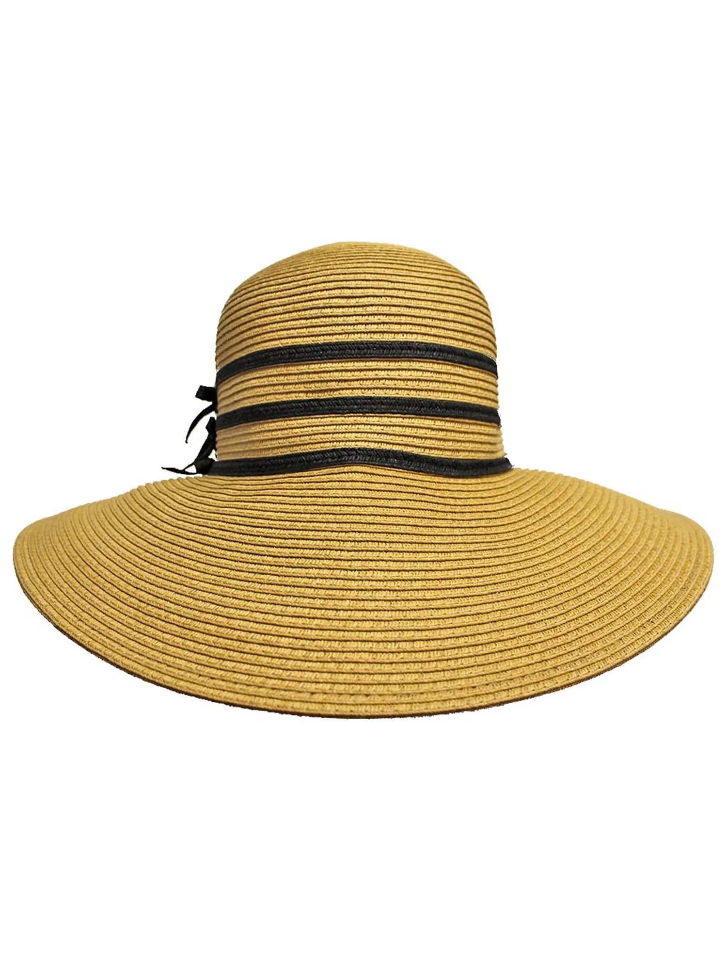 Braided Sun Hat With Black Trim