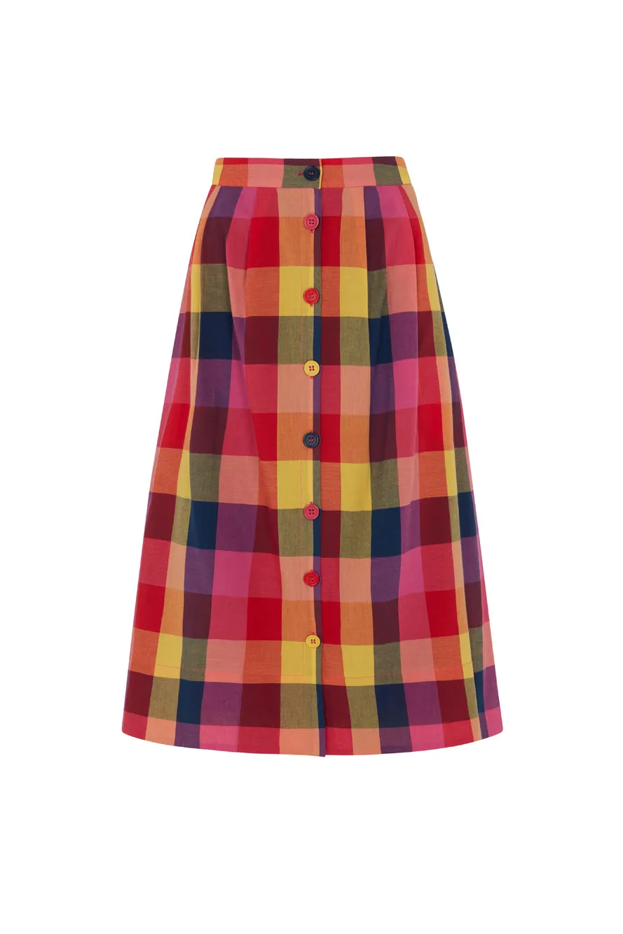 Brianna Jaipur Plaid Skirt