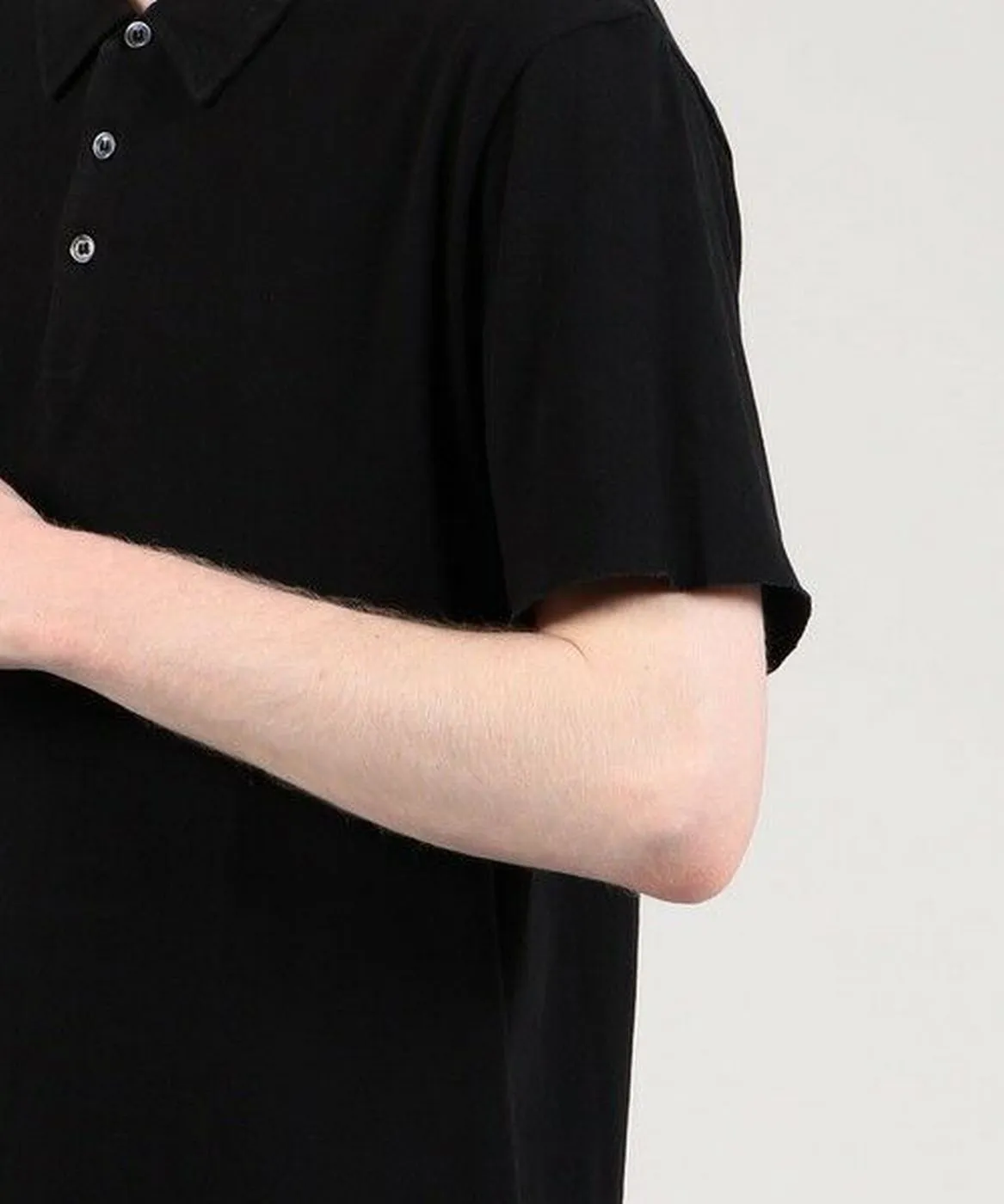 Brushed Jersey S/S Polo-Black