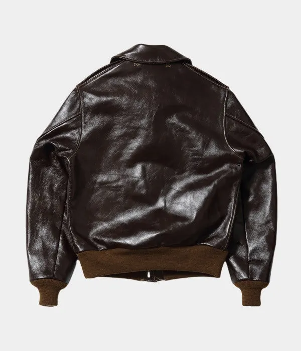 Buzz Rickson's A-2 Leather Rough Wear Jacket - Brown