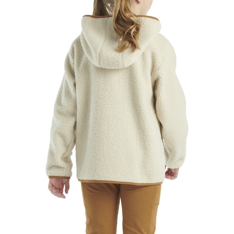 Carhartt Girl's Long Sleeve Fleece Hooded 1/2 Zip Sweatshirt in Malt