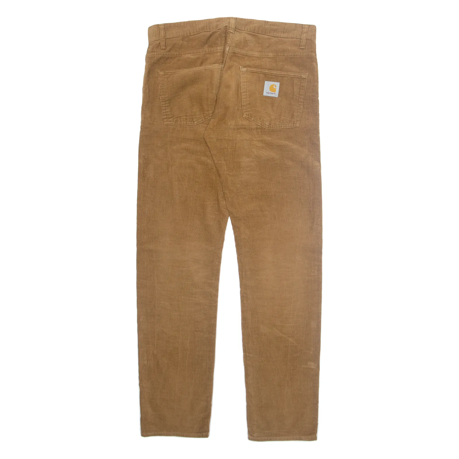 CARHARTT Mens Corduroy Trousers Beige Regular Tapered W33 L34