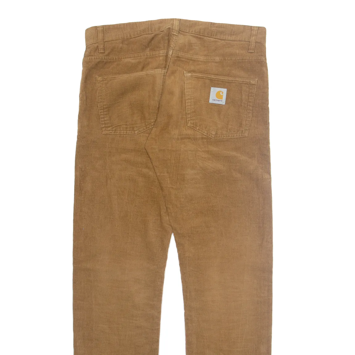 CARHARTT Mens Corduroy Trousers Beige Regular Tapered W33 L34