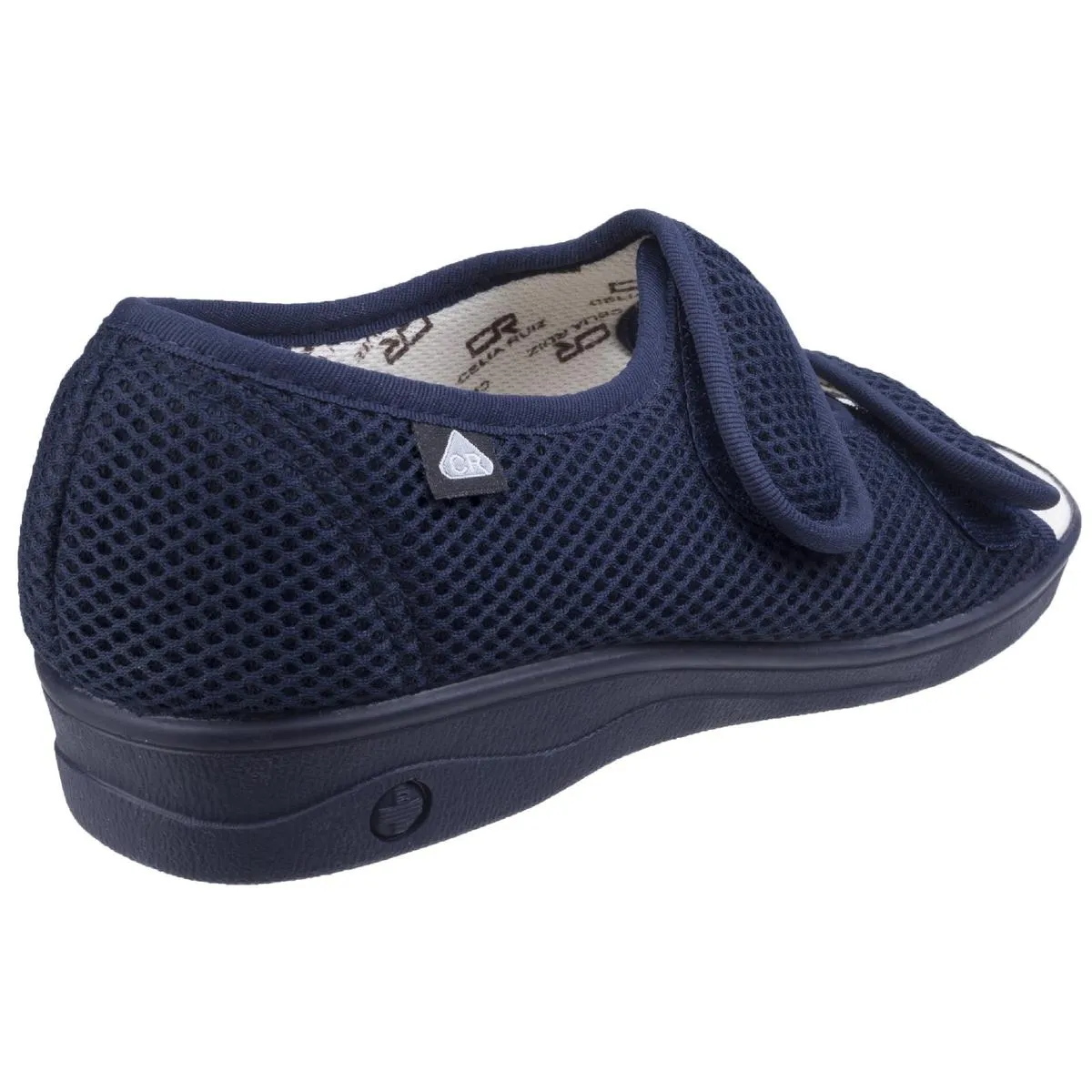 Celia Ruiz 214 Touch Fastening Slipper Wide Fit Navy