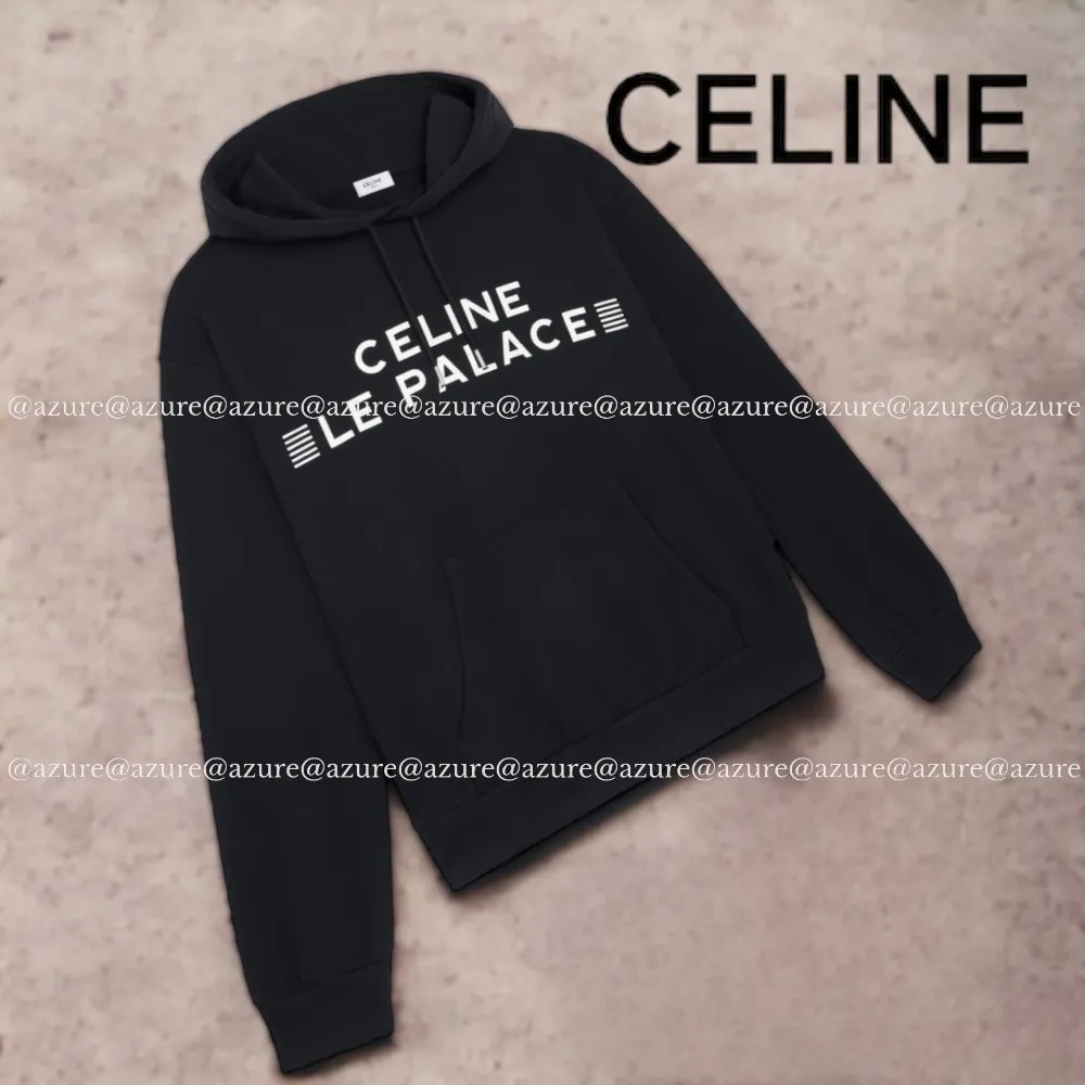 CELINE  |loose le palace hoodie in cotton fleece