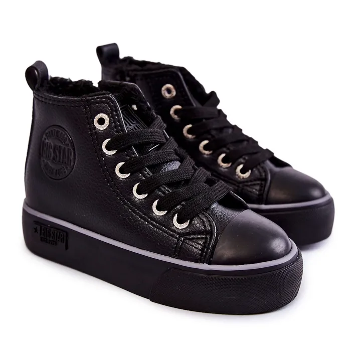 Children's High Sneakers Big Star KK374228 Black