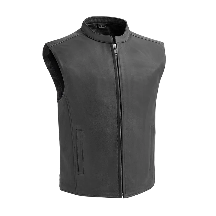 Club House Men’s Leather Motorcycle Vest