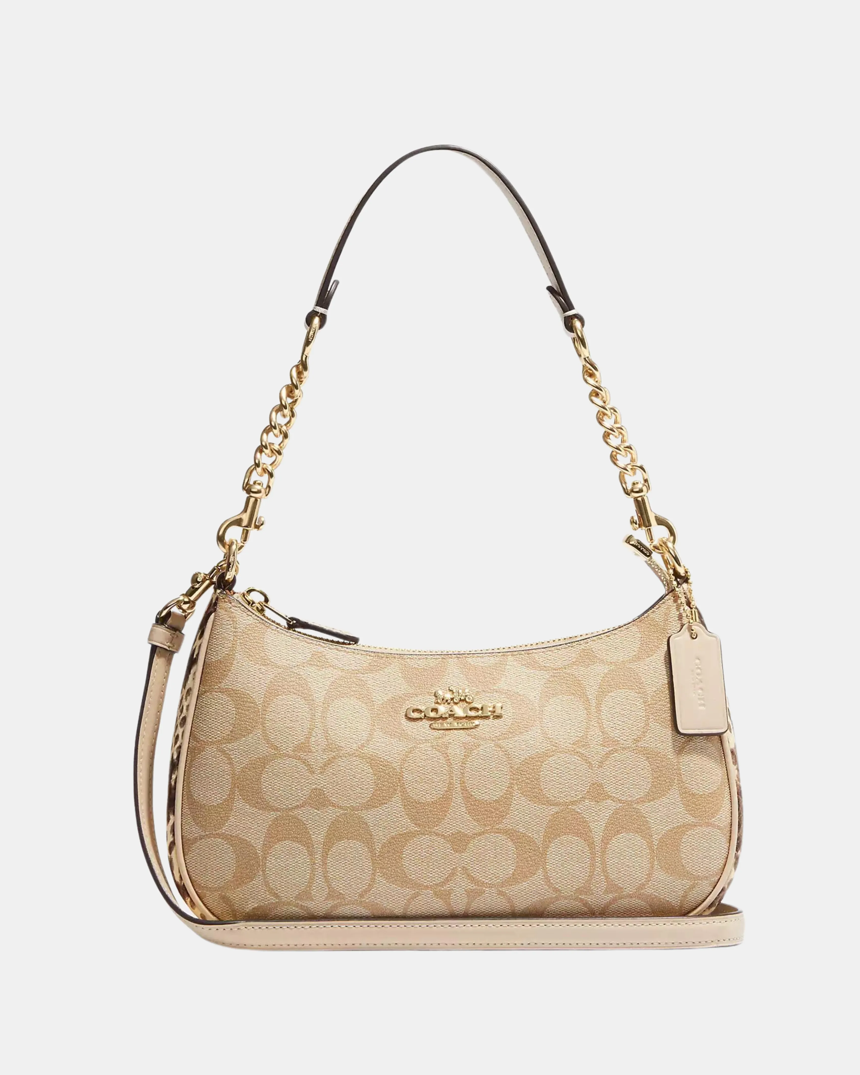 Coach Teri Shoulder Bag In Signature Canvas Gold/Light Khaki Multi