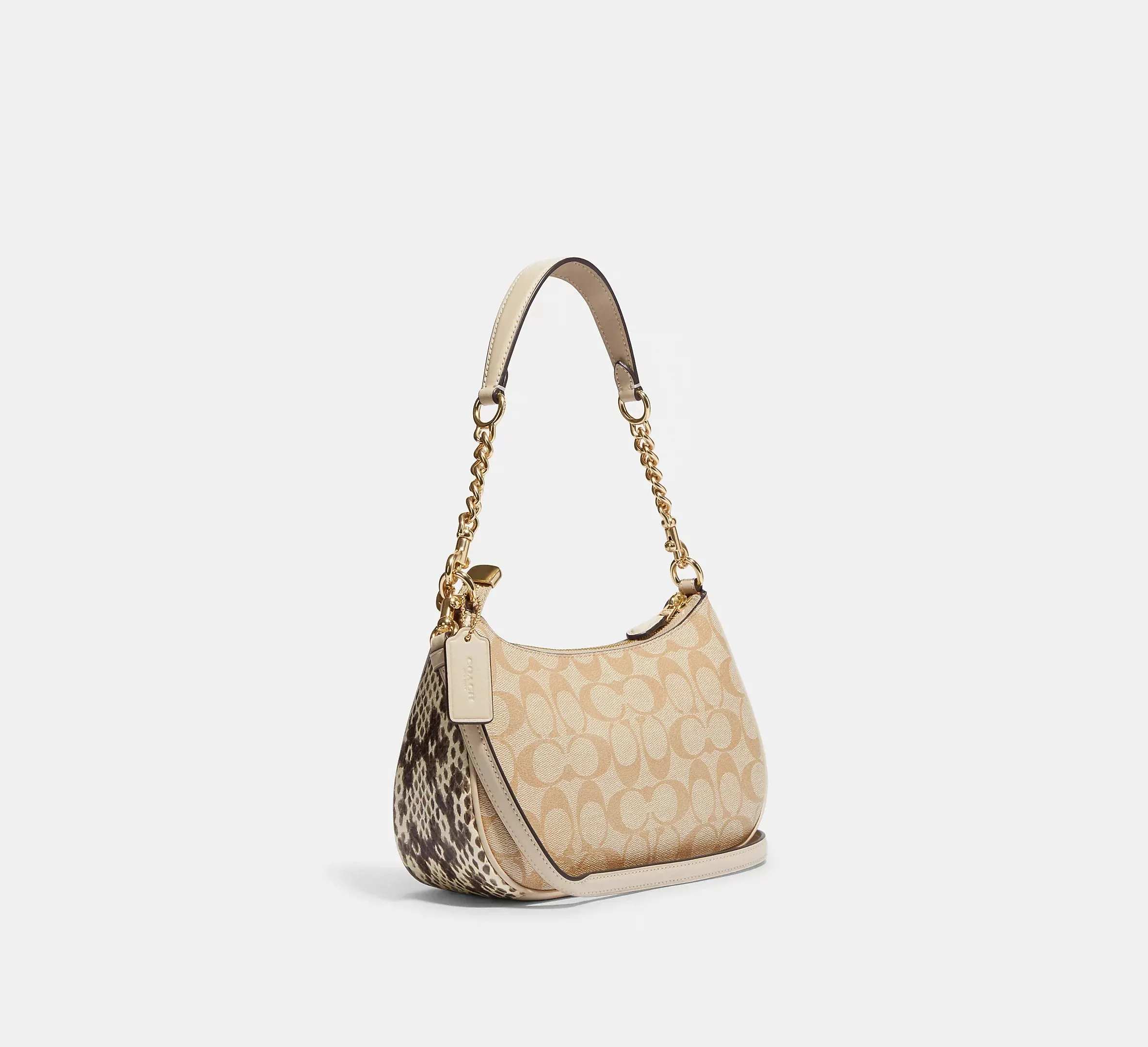 Coach Teri Shoulder Bag In Signature Canvas Gold/Light Khaki Multi