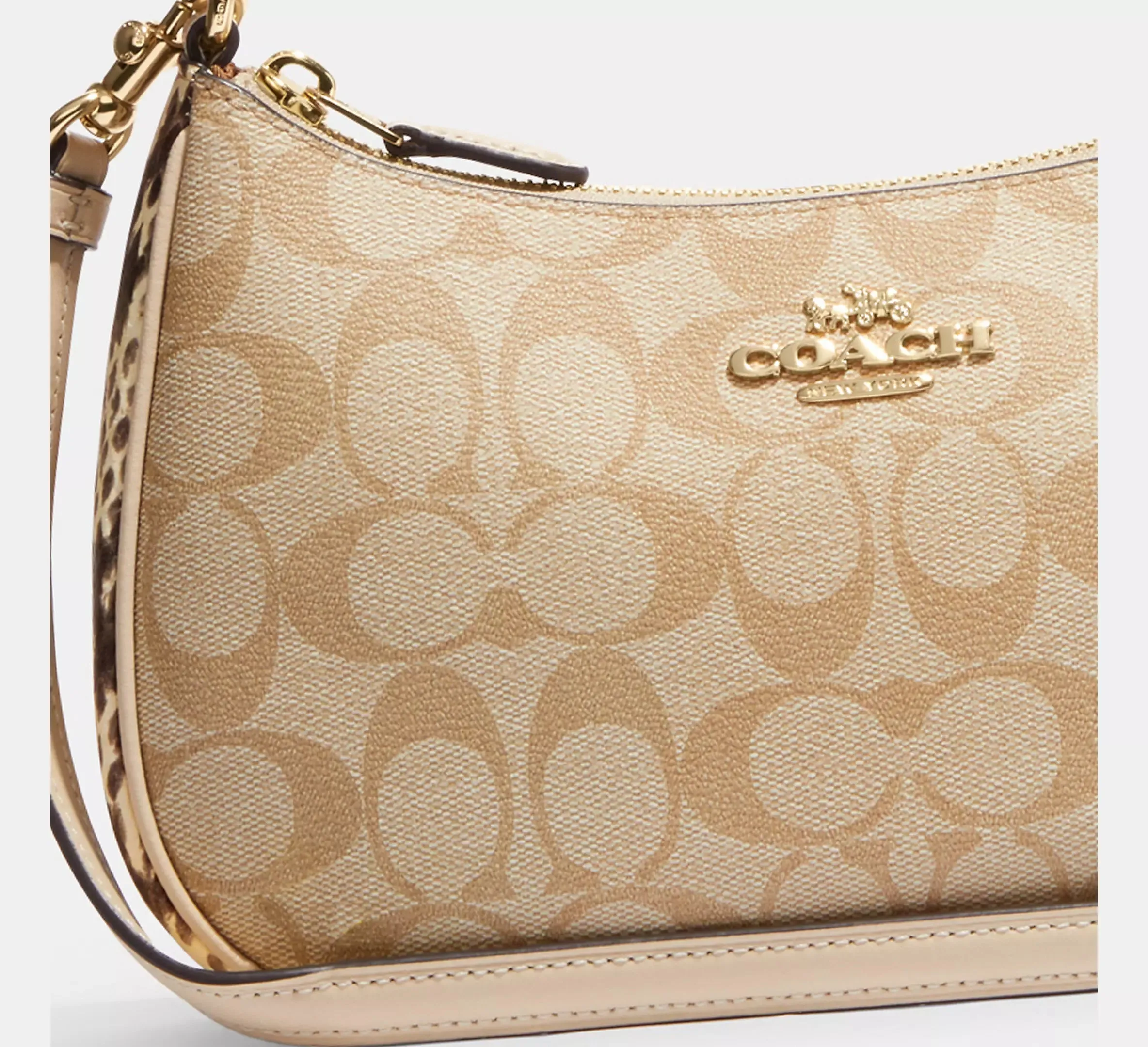 Coach Teri Shoulder Bag In Signature Canvas Gold/Light Khaki Multi