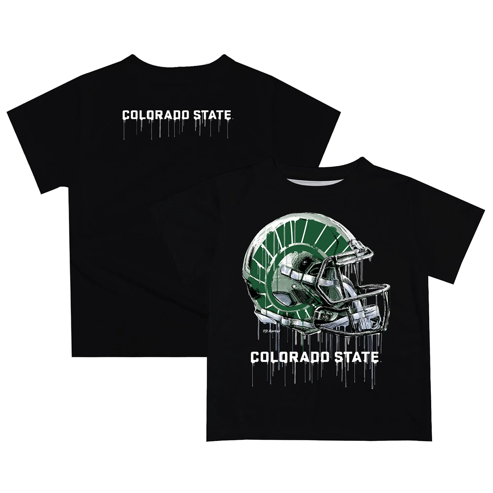 Colorado State Rams Infant Black Dripping Helmet T-Shirt