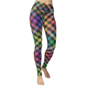 Colorful Plaid Yoga Leggings