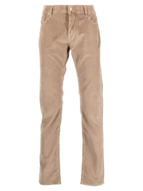 Corduroy straight-leg trousers