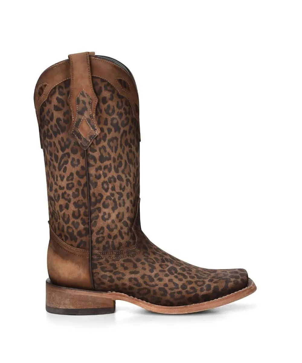 Corral Women's Leopard Print Square Toe Boot