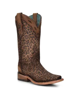 Corral Women's Leopard Print Square Toe Boot