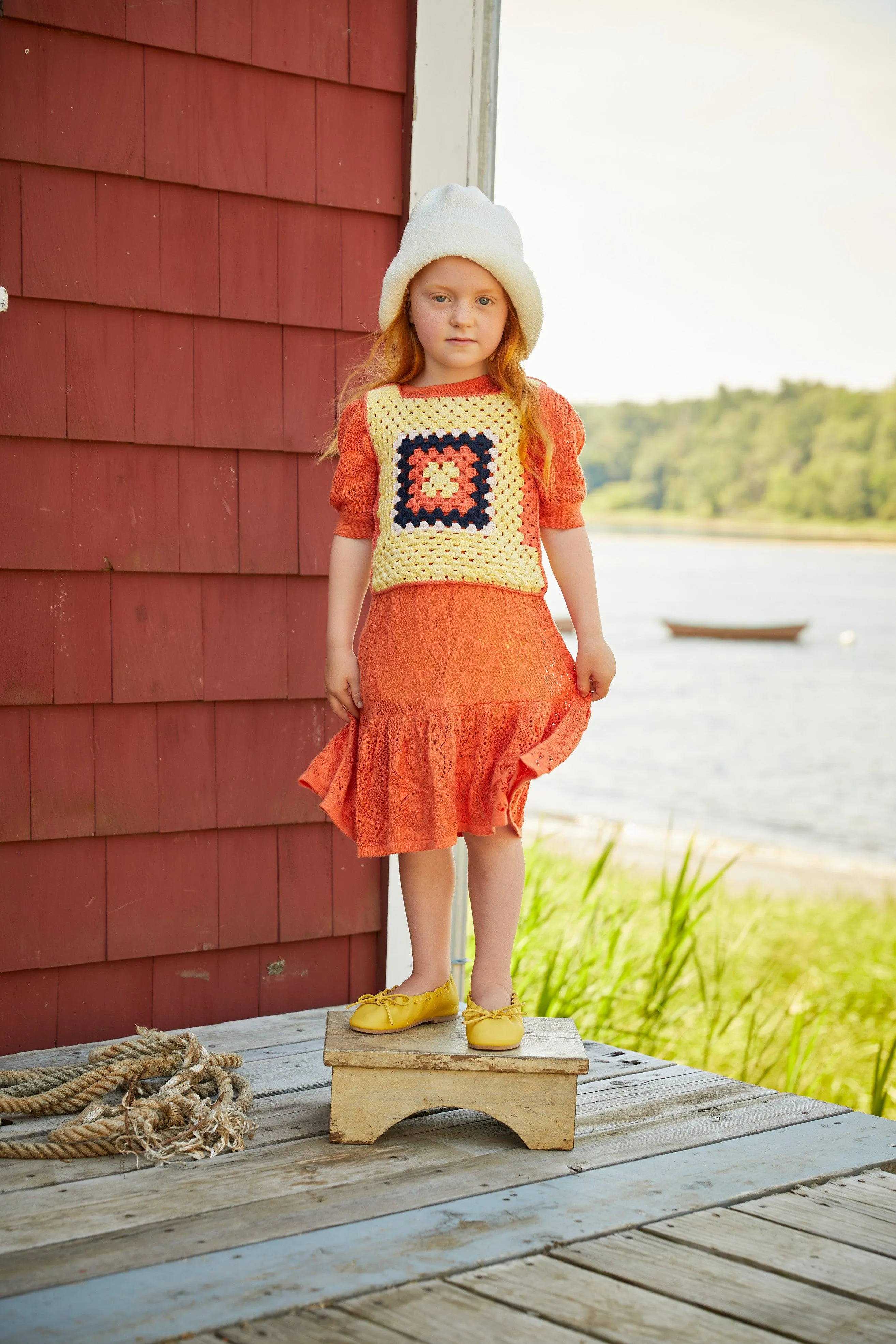 Cotton Lake House Vest - Vintage Yellow