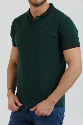 Cotton Man Polo Green