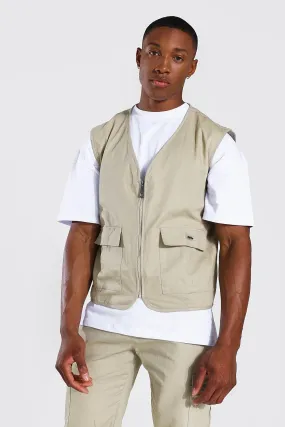 Cotton Twill Utility Vest