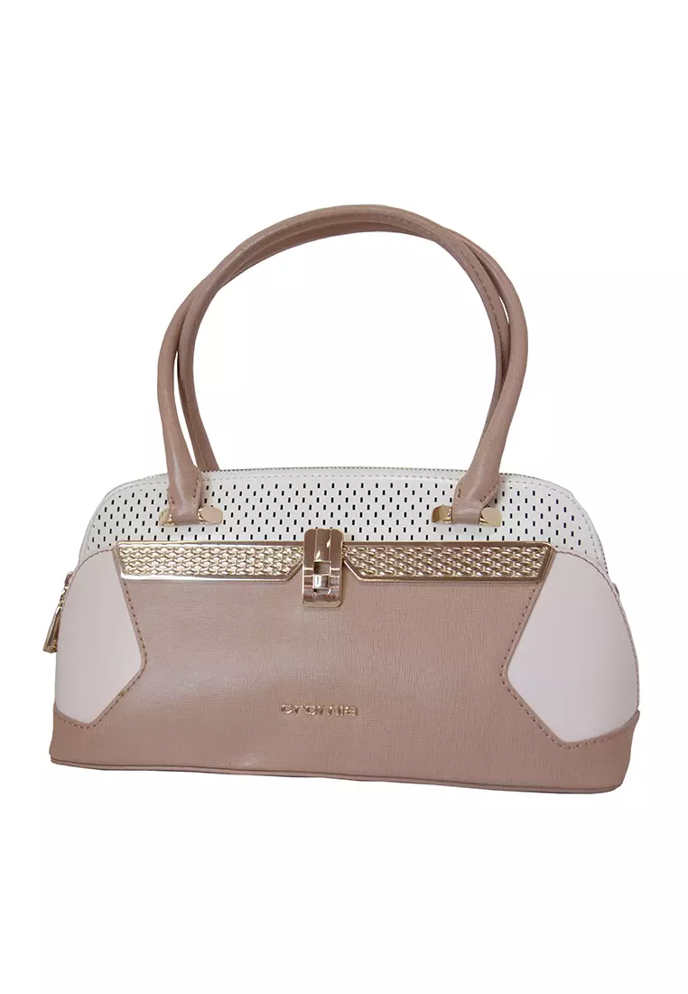 Cromia [Made in Italy] Cromia Handbag (SABBIA/BIANCO/ROSA)