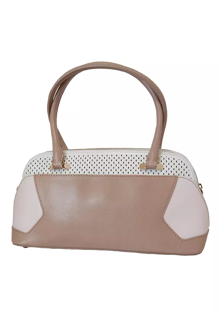 Cromia [Made in Italy] Cromia Handbag (SABBIA/BIANCO/ROSA)