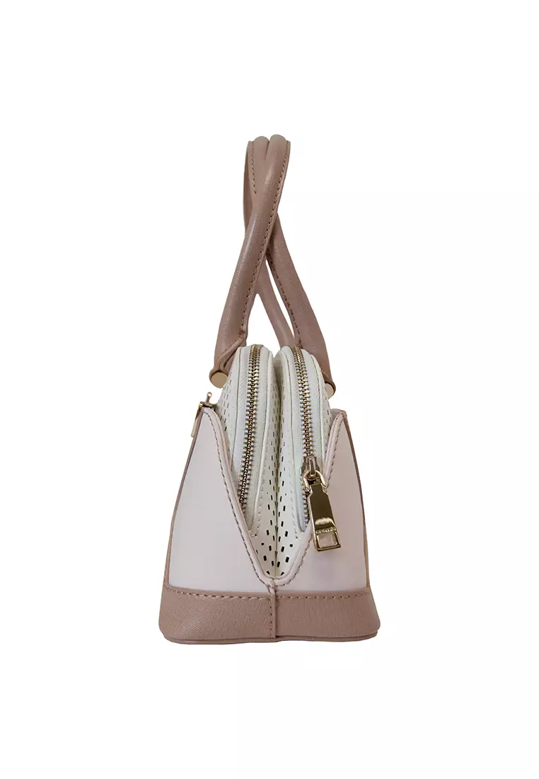 Cromia [Made in Italy] Cromia Handbag (SABBIA/BIANCO/ROSA)