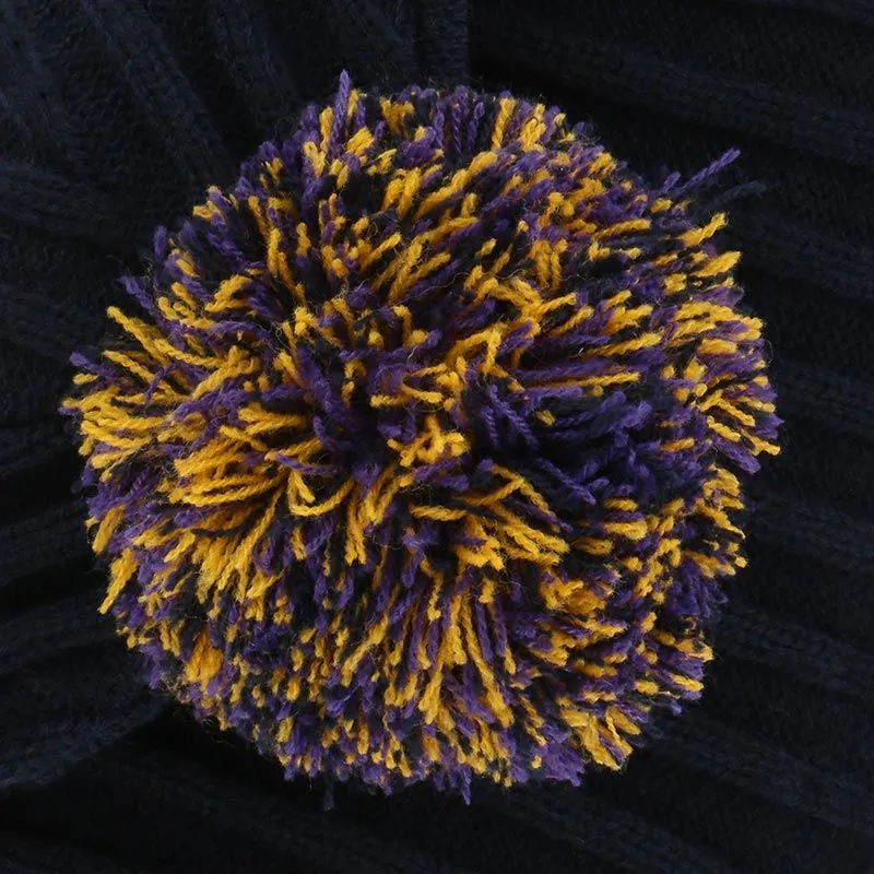 Darcy Bobble Hat Marine / Purple / Amber