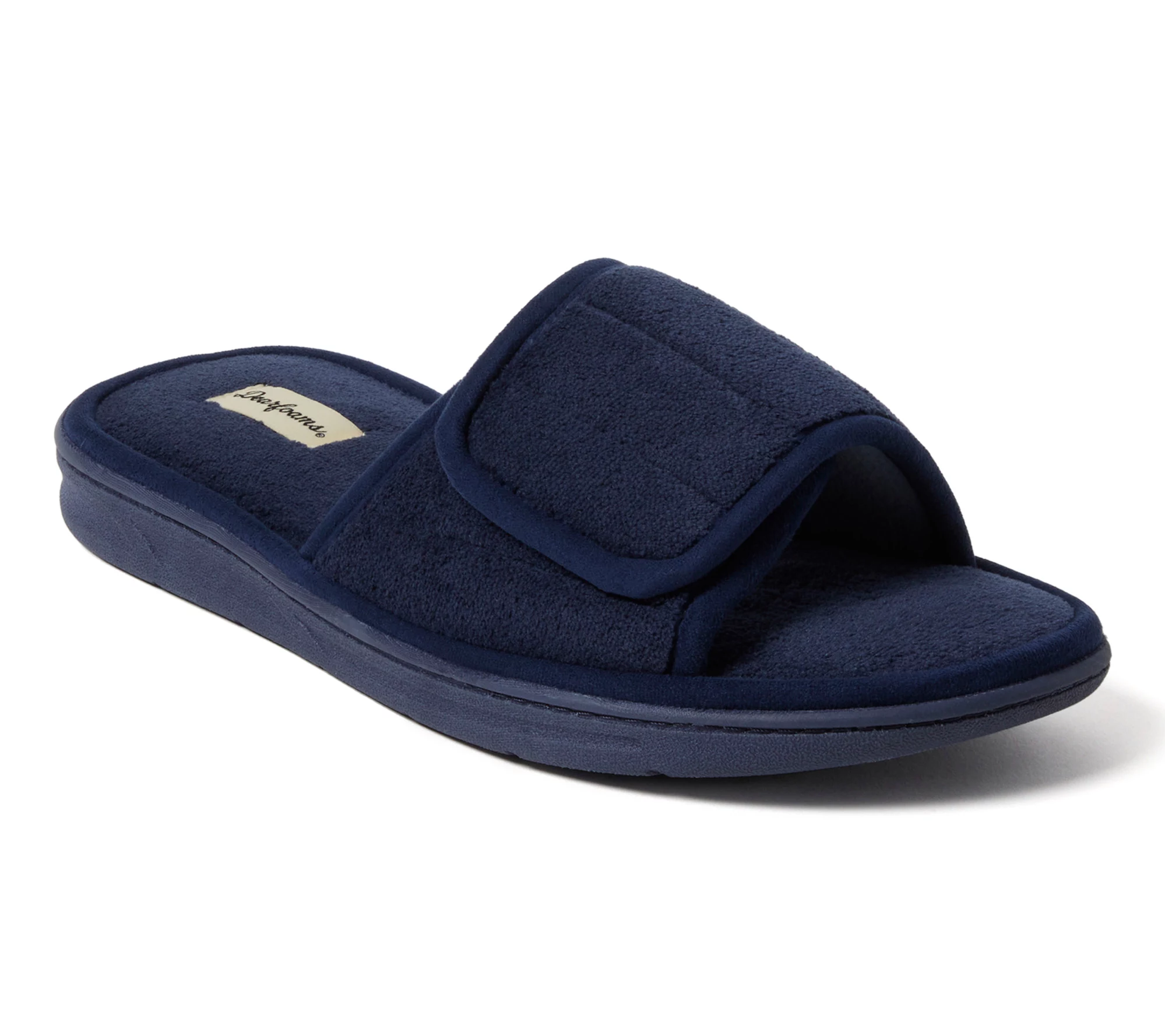 Dearfoams Men's Adjustable Indoor/Outdoor TerrySlide Slipper