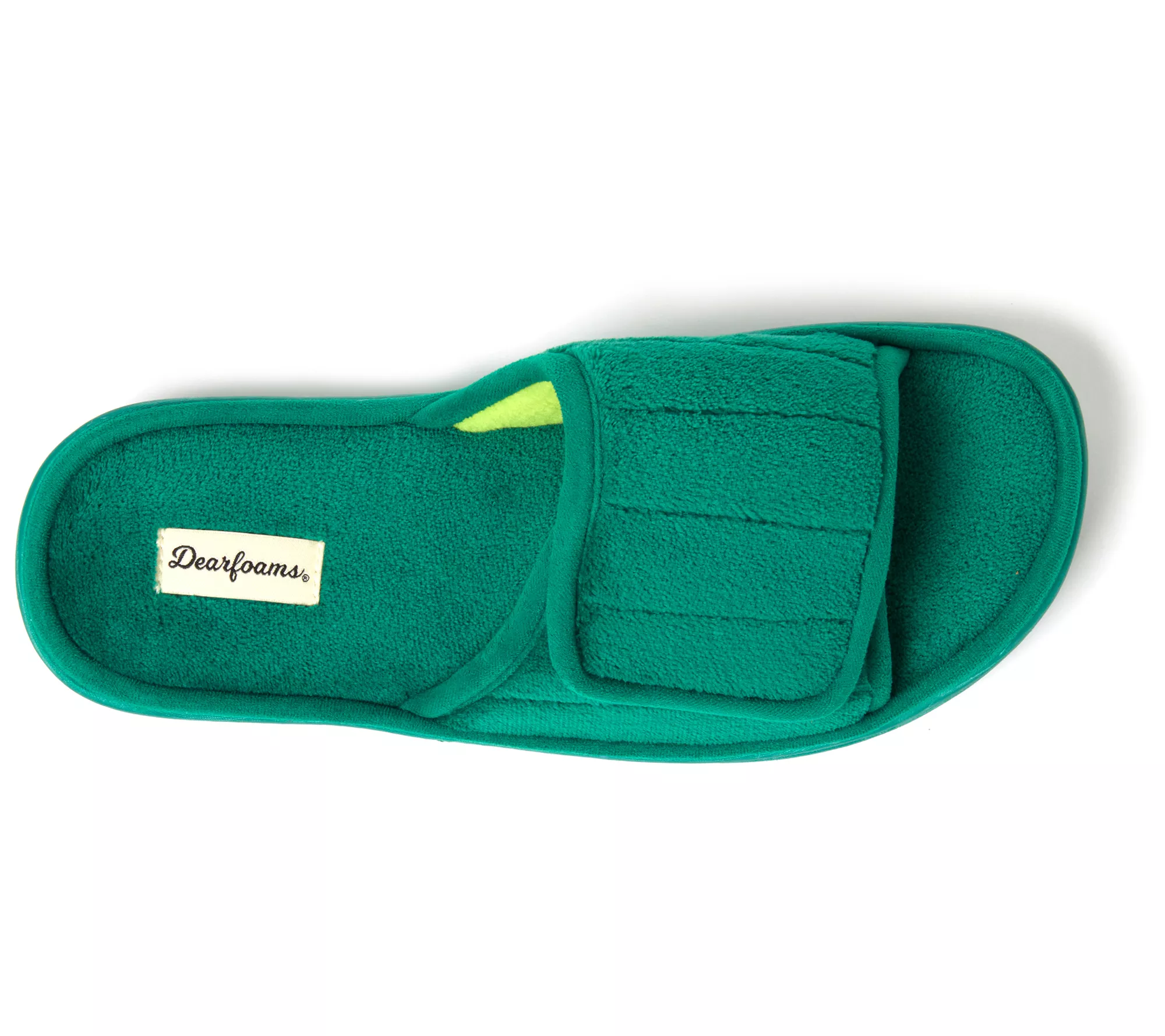 Dearfoams Men's Adjustable Indoor/Outdoor TerrySlide Slipper