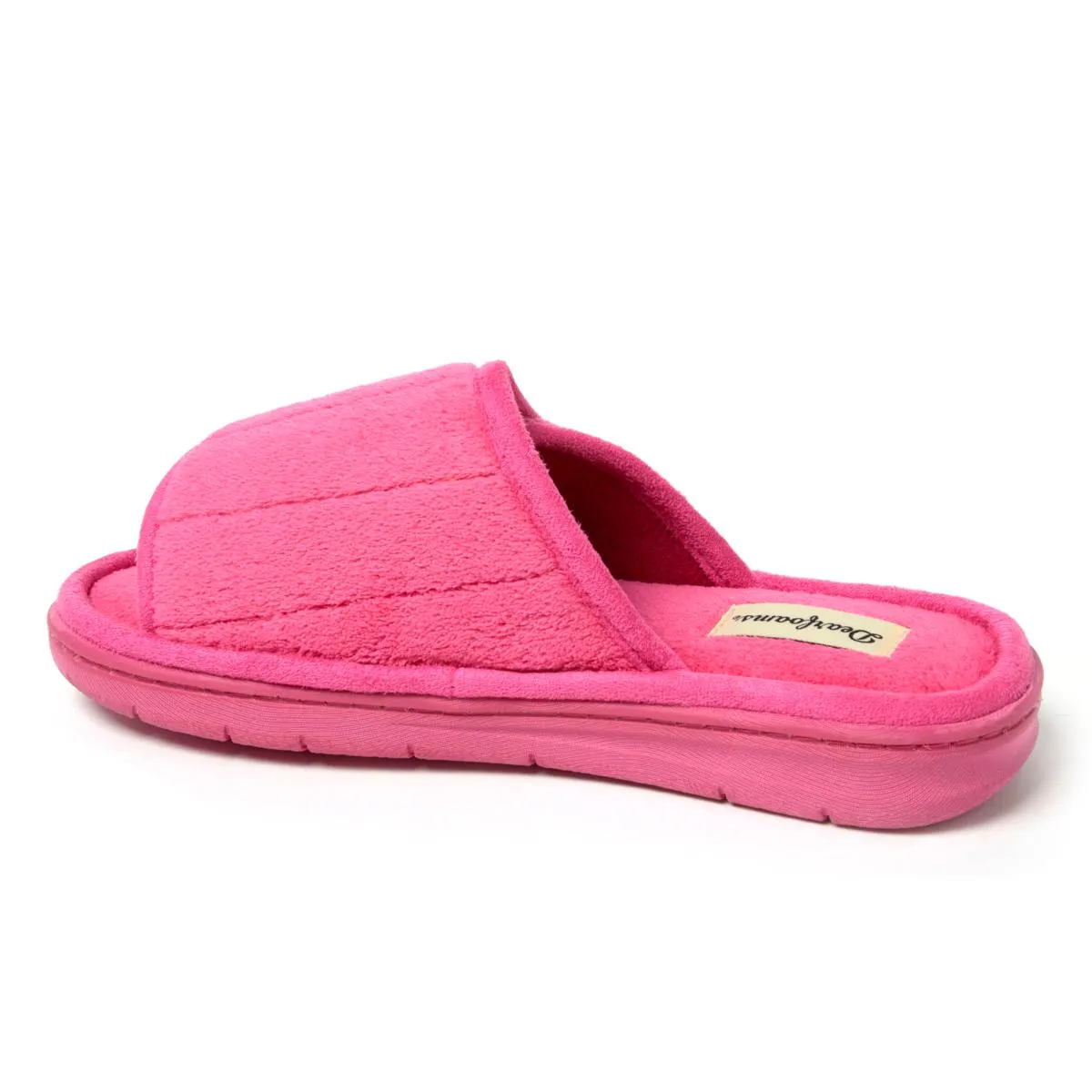      Dearfoams Women's Adjustable Indoor/Outdoor Terry Slide Slipper     