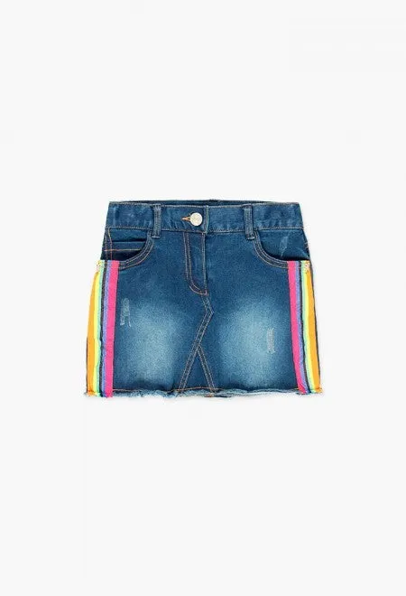 Denim stretch skirt