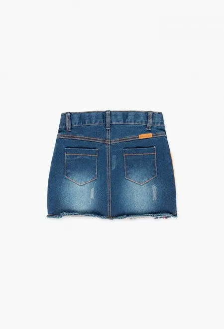 Denim stretch skirt